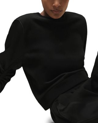 Plie Woven Mixed Sweat Top