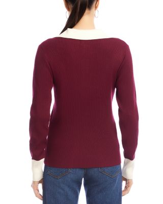 Collared Ribbed Sweater