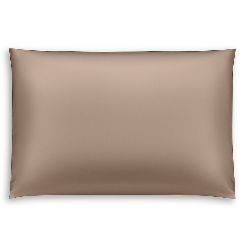 Gingerlily Silk Solid Pillowcase, King In Brown