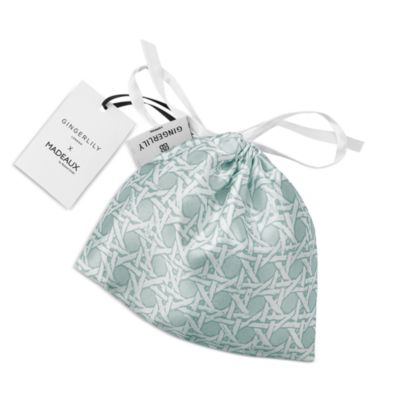 x Madeaux Rattan Silk Eye Mask with Pouch