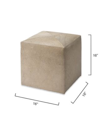  Pinstripe Hide Ottoman