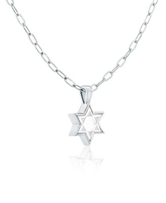 Solitaire Star Necklace in 18K White Gold, 1.65ctw Star Lab Grown Diamond, 18-20"