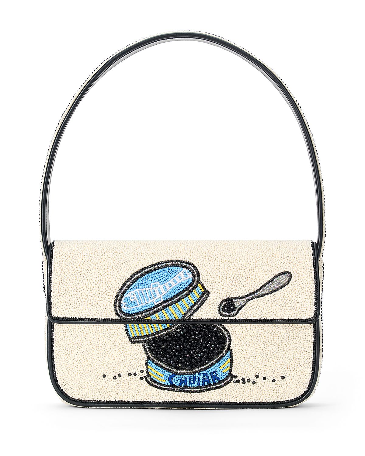 Staud Tommy Beaded Caviar Bag