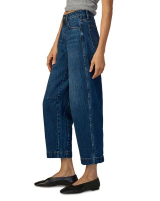 The Wilder High Rise Relaxed Cropped Barrel Jeans in Unmistakable