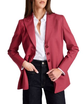 Freya Three Button Jacket in Stretch Wool