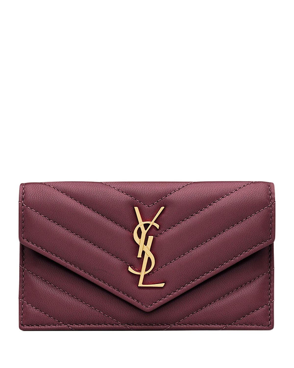 Saint Laurent Cassandre Matelasse Fragments Flap Card Case