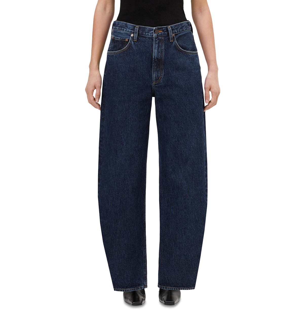 Agolde Low Curve High Rise Barrel Jeans in Pendulum