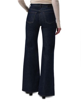 Kimberly Horsebit High Rise Flare Jeans in Helia
