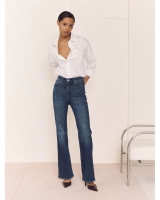 Claira Mid Rise Contoured Instasculpt™ Straight Boot Jeans in Lake Dusk