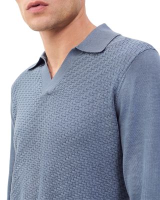 Charles Long Sleeve Wool Polo Sweater