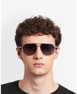Square Double Bridge Sunglasses, 59mm