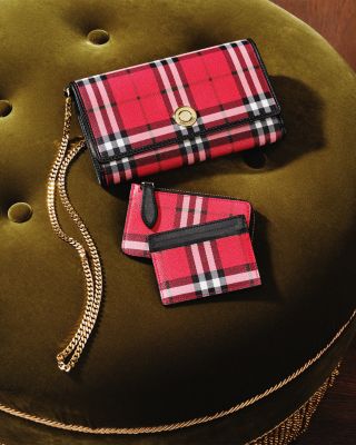 Hannah Check Chain Strap Wallet - Exclusive