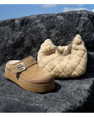 Mini Fleming Shearling Hobo Bag