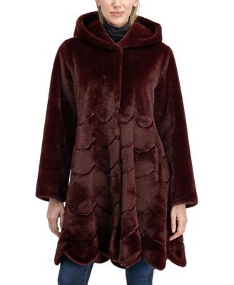 Faux Fur Mink Reversible Parka Coat