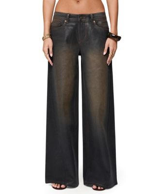  Oversized Mud Wash Low Rise Black Wash Jeans