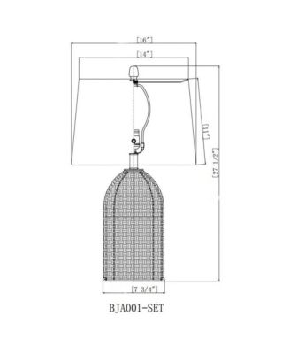  Baja Table Lamp, Set of 2