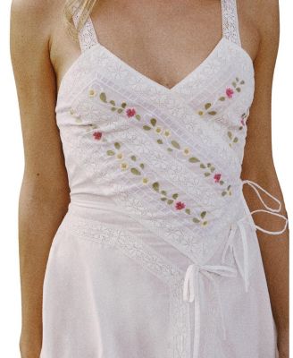 Lace Mix Bow Mini Dress