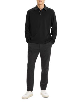 Relaxed Long Sleeve City Interlock Polo Shirt