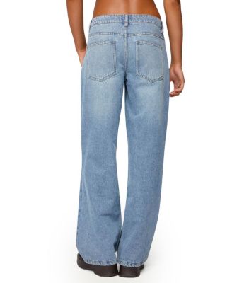  Dutton Distressed Low Rise Light Rinse Wash Jeans