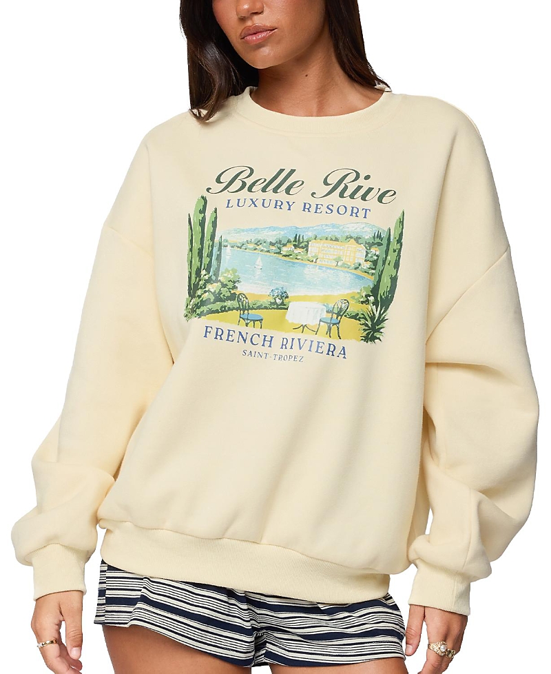 Edikted French Riviera Oversized Sweatshirt