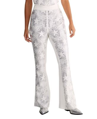 Star Diamante Tailored Flare Trousers