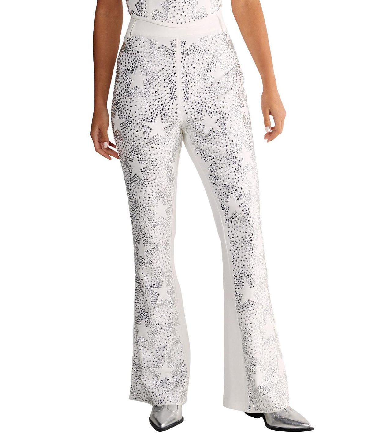 Nasty Gal Star Diamante Tailored Flare Trousers