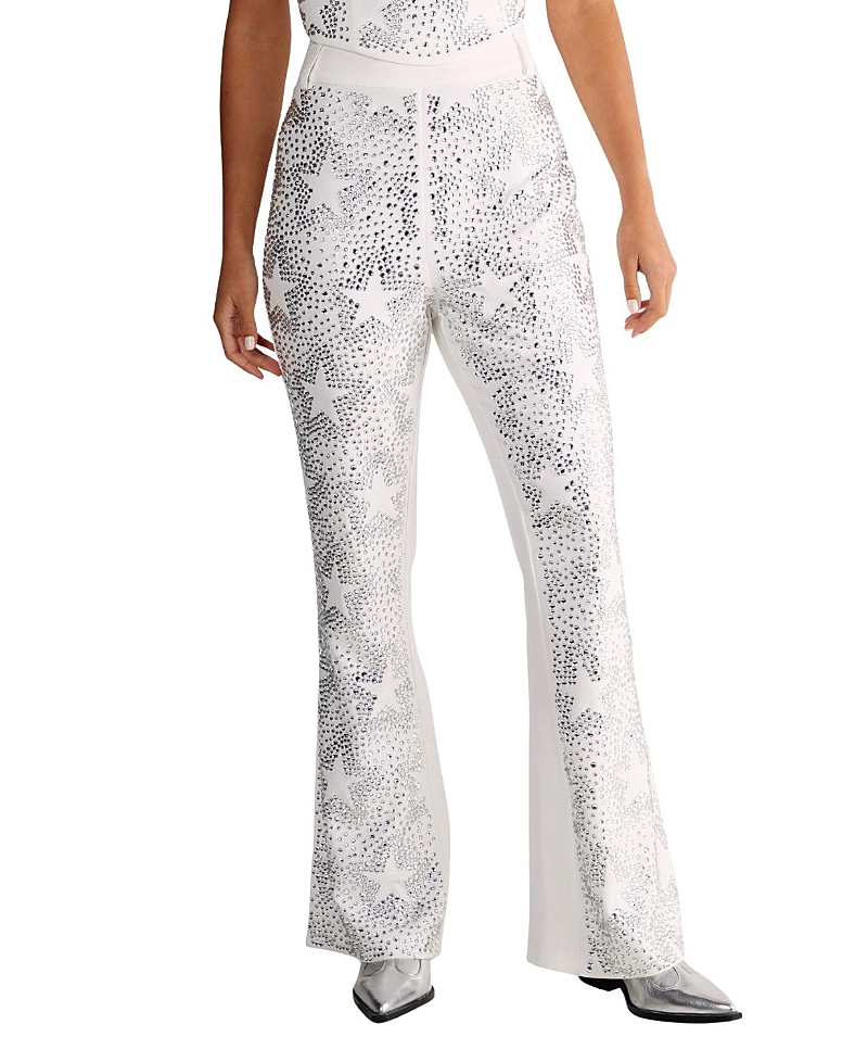 Nasty Gal Star Diamante Tailored Flare Trousers