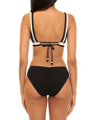 Coast Line Rib Color Blocked Claire Bikini Top &amp; Adela Hipster Bikini Bottom