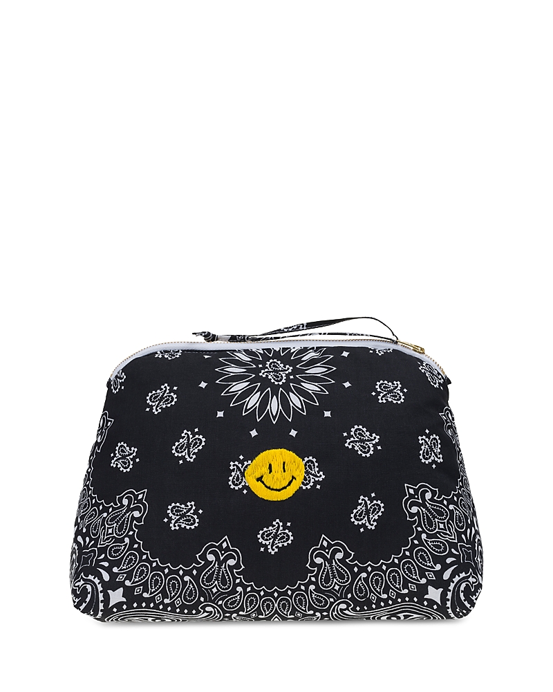 Call It By Your Name Large Bandana Vanity Bag In Black