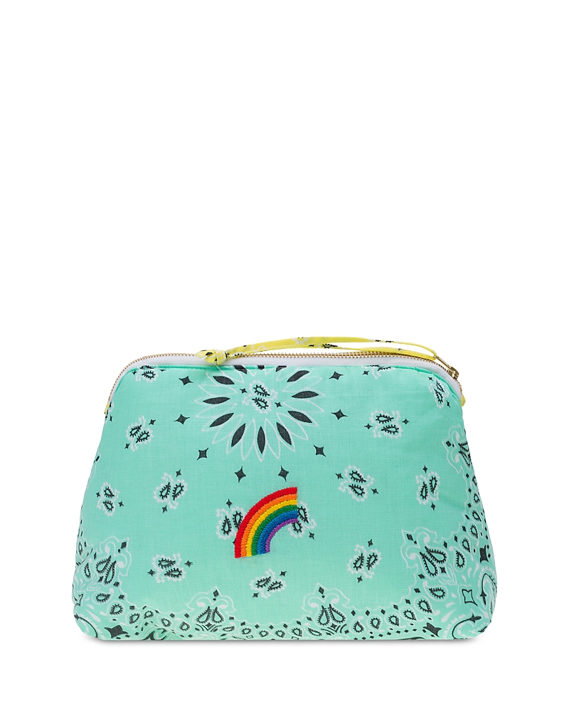 Call It By Your Name Large Bandana Vanity Bag In Blue