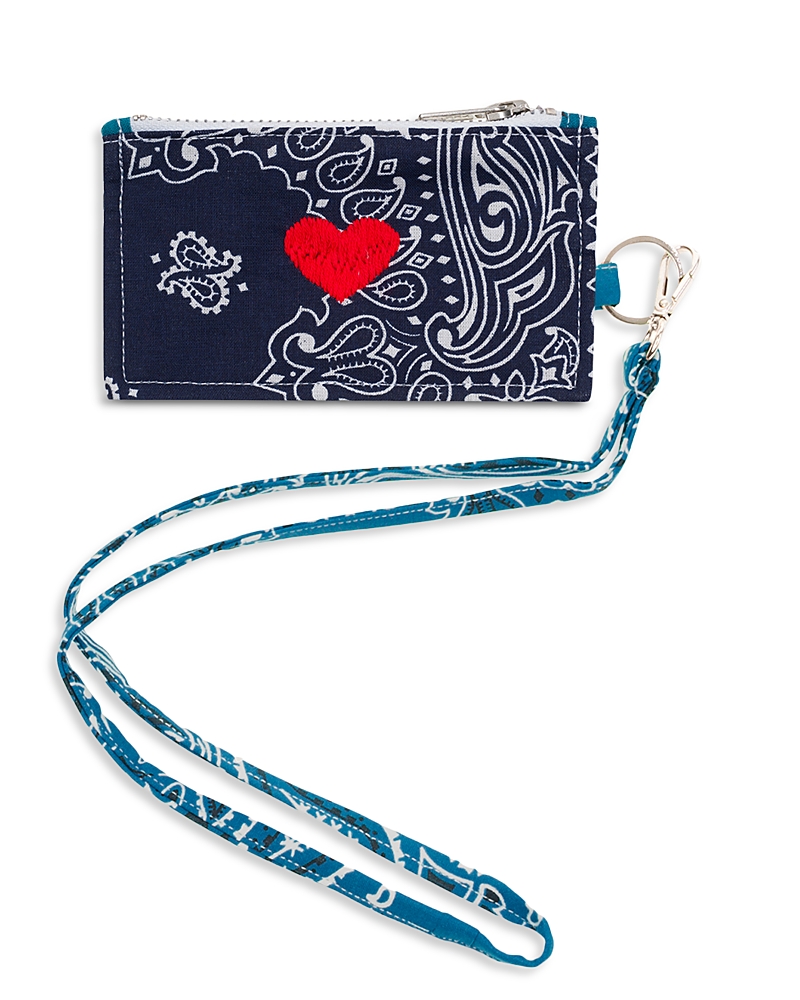 Call It By Your Name Bordeaux Bandana Card Holder In Blue