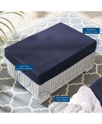  Conway Sunbrella  Outdoor Patio Wicker Rattan Ottoman