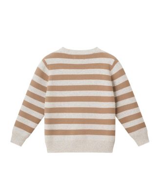 Boys' Fall Striped Sweater with Truck - Little Kid, Big Kid