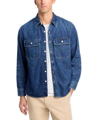 Long Sleeve Denim Button Front Shirt