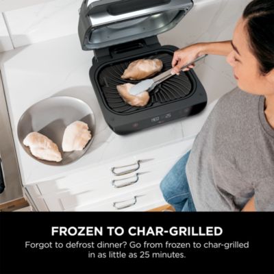 FG551 Foodi Smart XL 6 in 1 Indoor Grill with 4 Quart Air Fryer, Roast, Bake, Dehydrate, Broil, and Smart Cook System