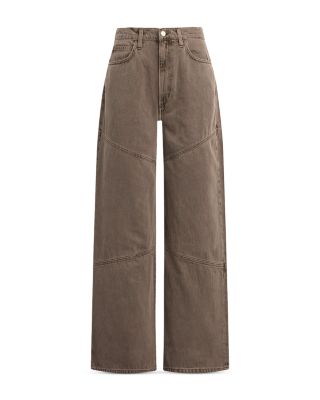 The Harlowe Seamed Wide Leg Jeans in Tiramisu