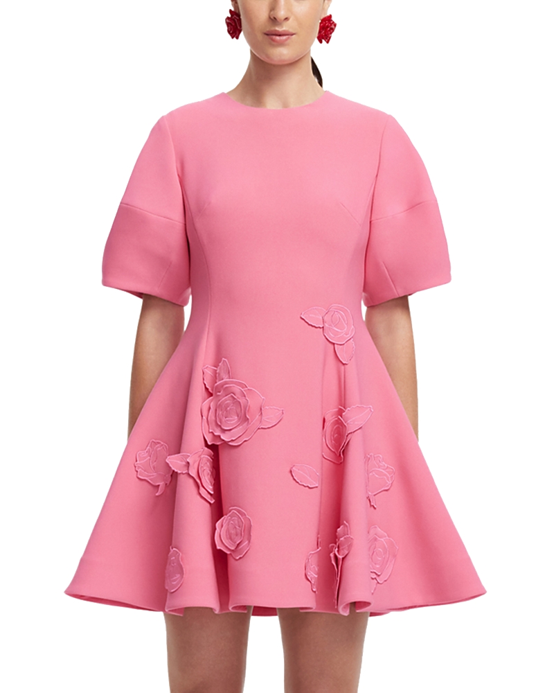 Leo Lin Simona Applique Minidress In Multi