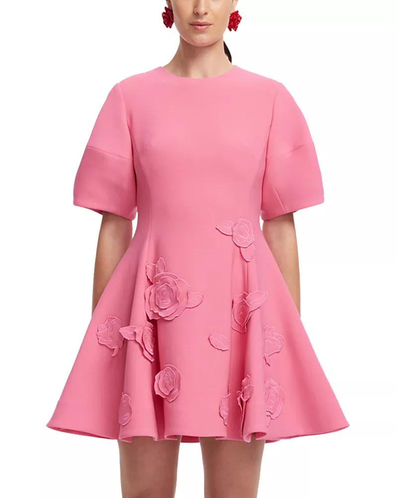 Leo Lin Simona Applique Minidress