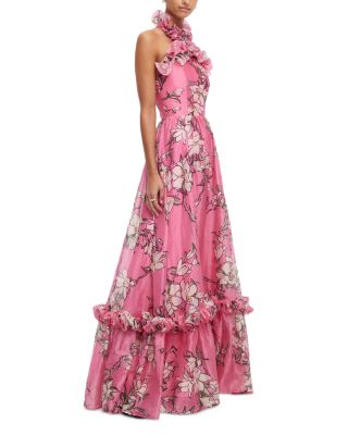 Isabelle Ruffled Halter Maxi Dress