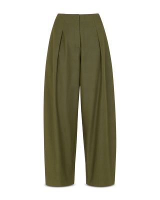Pleat Front Barrel Trousers