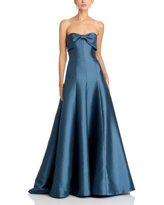 Bow Neck Strapless Gown