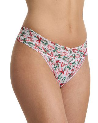 Printed Signature Lace Original Rise Thong