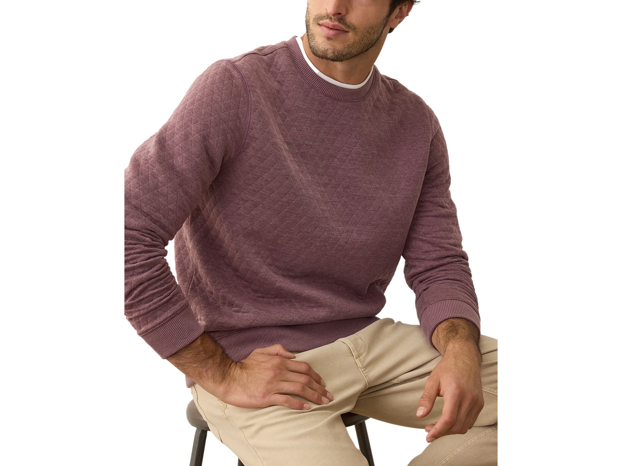 Corbet Quilted Crewneck Sweater — Image 3