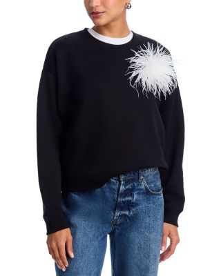Feather Pin Fleece Crewneck Sweatshirt - Exclusive
