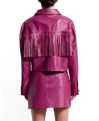 Jeremiah Upcycled Leather Fringe Jacket