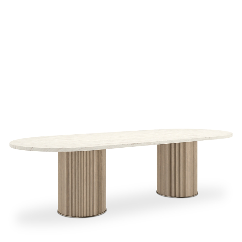 Caracole Rhythm Oval Stone Dining Table