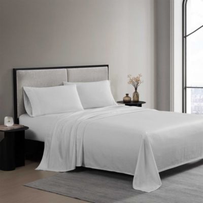 Etched Stripe Cotton Sateen 4 Piece Sheet Set