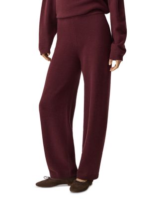 Felted Wide Leg Pants in Wool Cashmere 