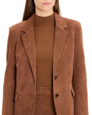 Reece Leather Two Button Blazer