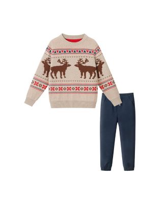  Boys' Winter Moose Sweater and Pant Set - Little Kid, Big Kid